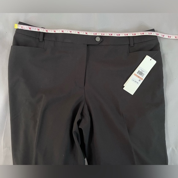 Calvin Klein Womens 12 Black Pants Modern Tapered Leg Fit Short Office NWT - Picture 4 of 12